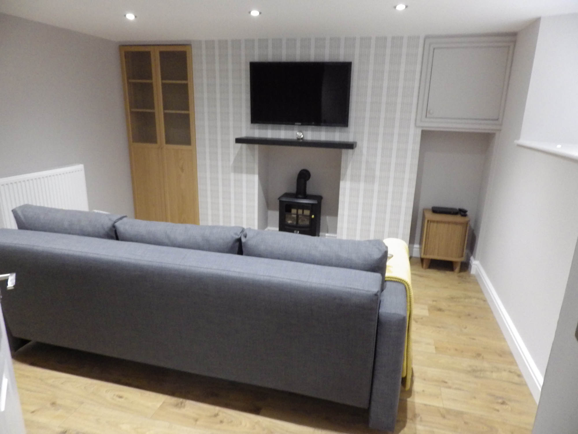 Cellar Conversion Front Sitting Room Photo in Manchester