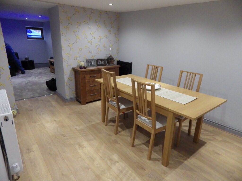 Cellar Conversion Dining Area in Leeds