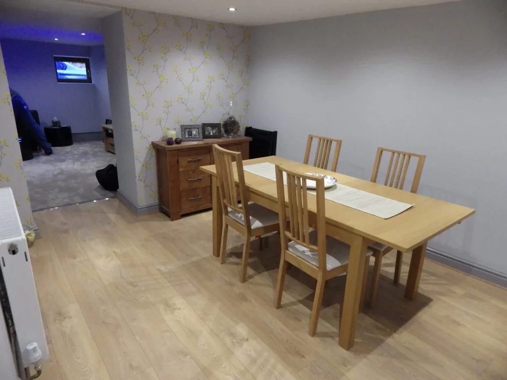 Cellar Conversion Dining Area in Leeds