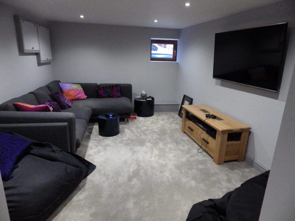 Cellar Conversion to Gaming Room Leeds