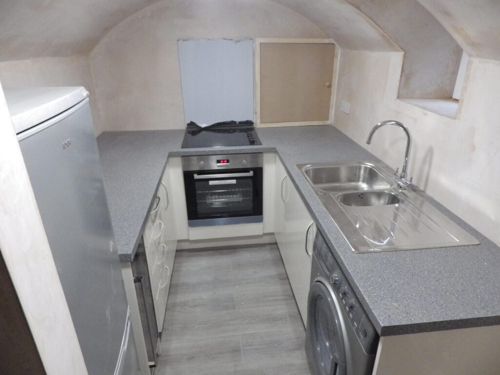 Cellar Conversion Kitchen After in Manchester