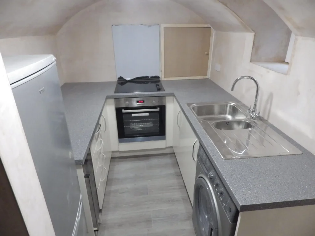 Cellar Conversion Kitchen After in Manchester