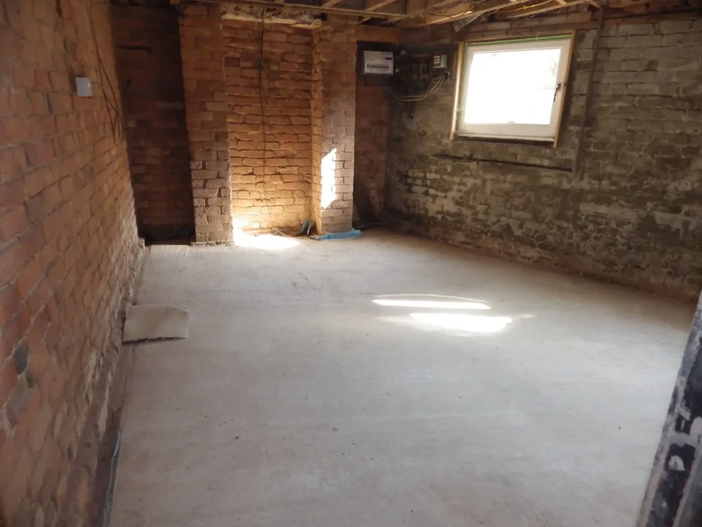 Cellar Conversion Front Storage Before Photo in Manchester