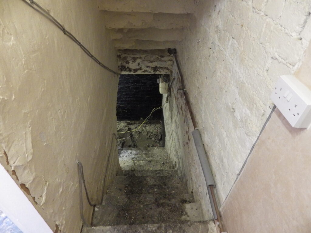 Cellar Conversion Staircase Before Photo in Manchester